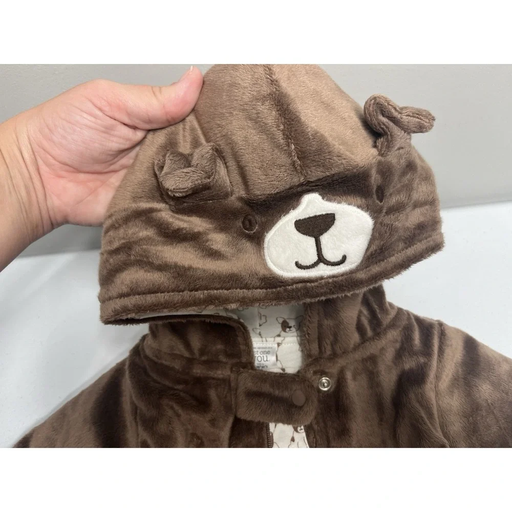 Carter's Just One You Brown Puppy‎ Dog Bunting One Piece Outfit Zip Up 6 Months